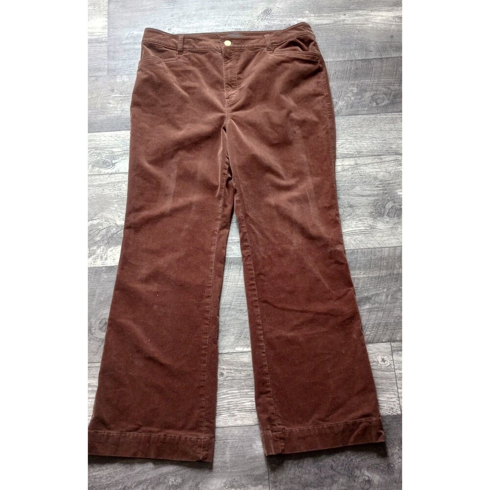 Talbots Women's 14 Brown Wide Leg Corduroy Pants